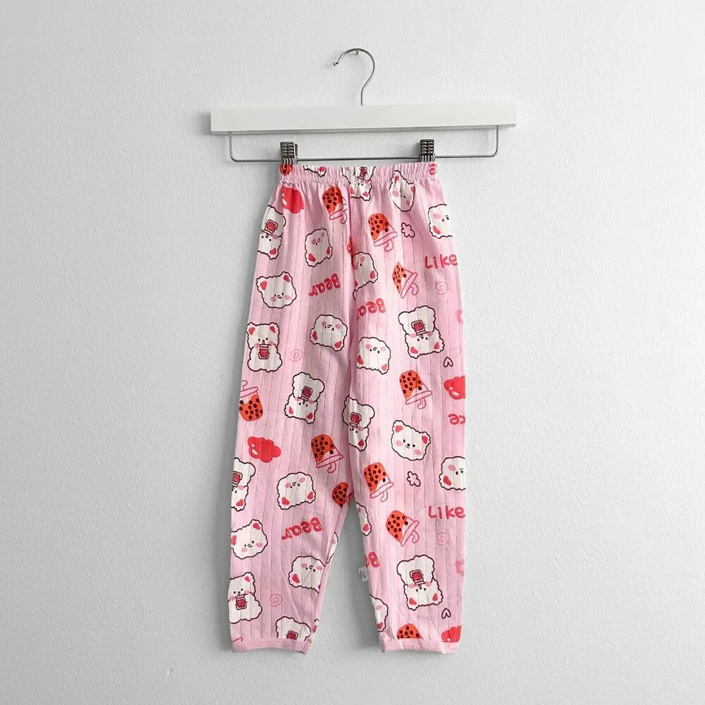 NWT Cute Girls Sleep N' Play Short Sleeve Top & Pants Pajamas Set Bear & Boba 4T - Picture 4 of 6